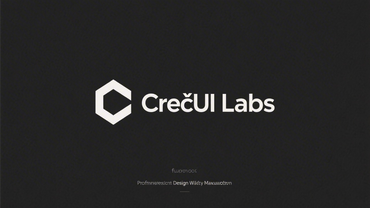 Minimalistic CzechUI Labs logotype with geometric monogram and clean typography suitable for footer placement on professional design website